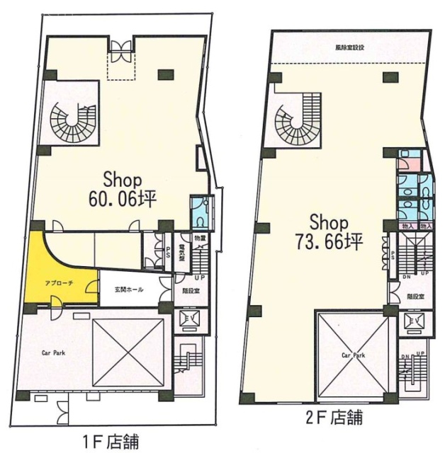 TTS南青山ビル1F～2F 間取り図