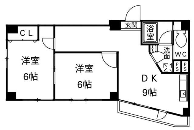 ハイツ笹塚206 間取り図