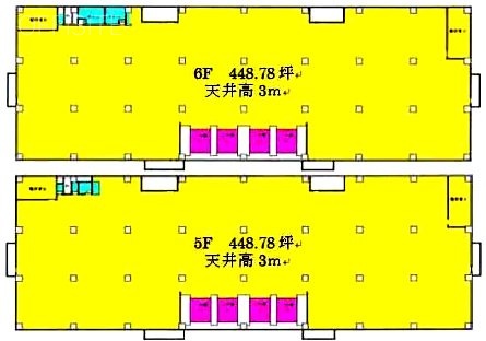 日本通運東品川流通センタービル5F~6F 間取り図
