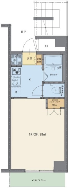ドミシールカワイ204 間取り図