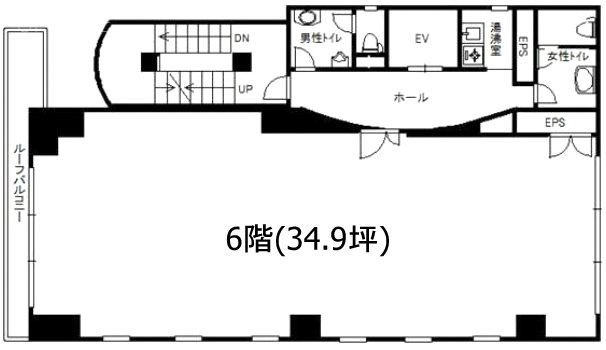 東海日本橋ビル6F 間取り図