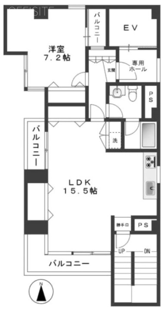 第5志村ビル6F 間取り図