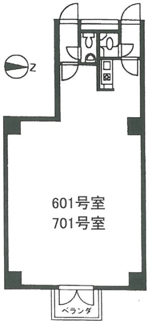 宮下パークビル701 間取り図