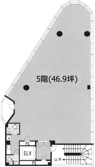 四谷4丁目32番4号ビル5F 間取り図