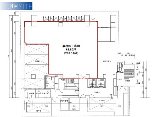 ジオ八丁堀1F 間取り図