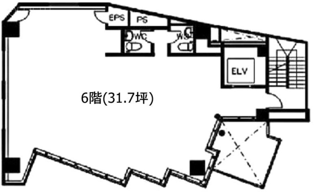 ルート神南6F 間取り図