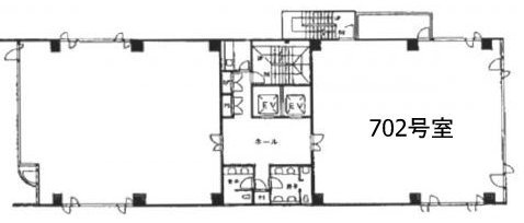 サンキエームビル702 間取り図