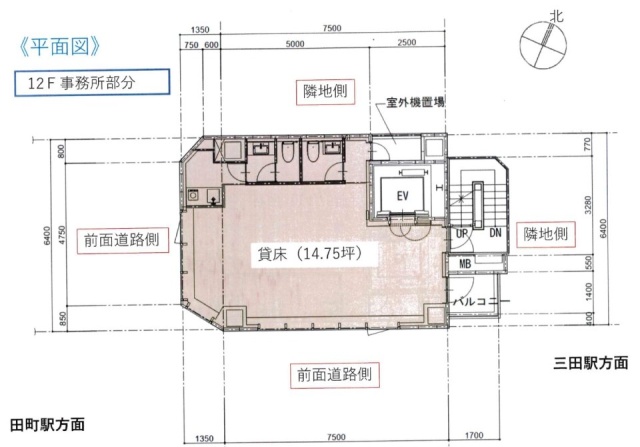 BIASTA TAMACHI MITA12F 間取り図