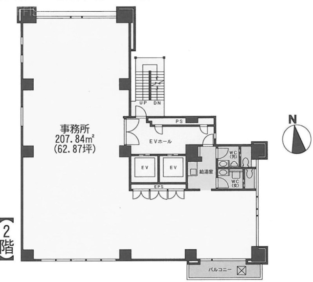 NTA日本橋ビル2F 間取り図