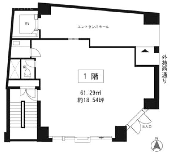 井筒西麻布ビル1F 間取り図