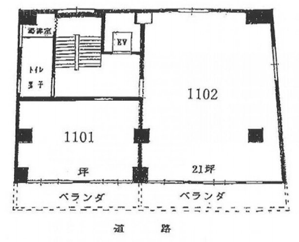 友野本社ビル1101 間取り図