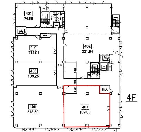 立飛ビル3号館4F 間取り図