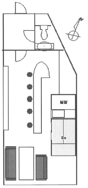 第6山西ビル1F 間取り図