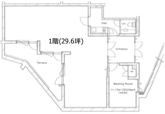 MAJES元麻布ガーデンズC棟1F 間取り図