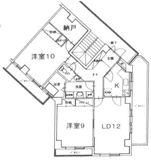 クレスト新宿301 間取り図