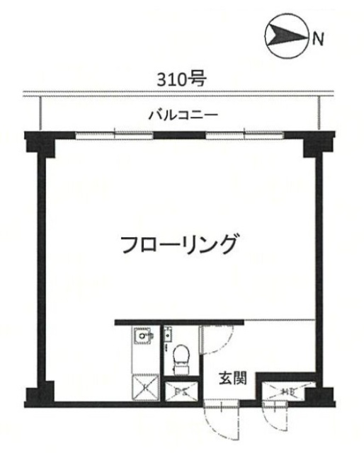 第5スカイビル310 間取り図