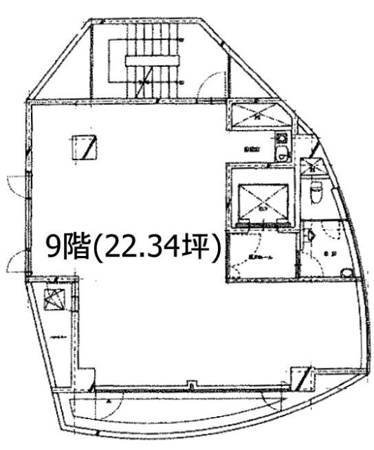 中野サンキビル9F 間取り図