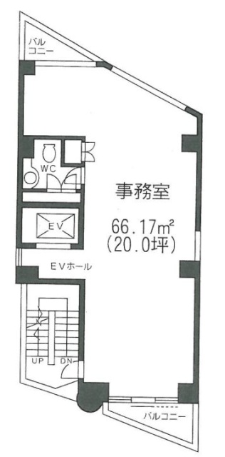 麻布高橋ビル3F 間取り図