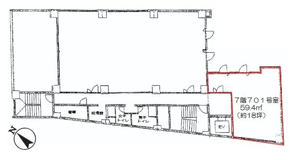 東プレビル701 間取り図
