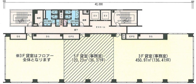 横河(ヨコガ)ビル3F 間取り図