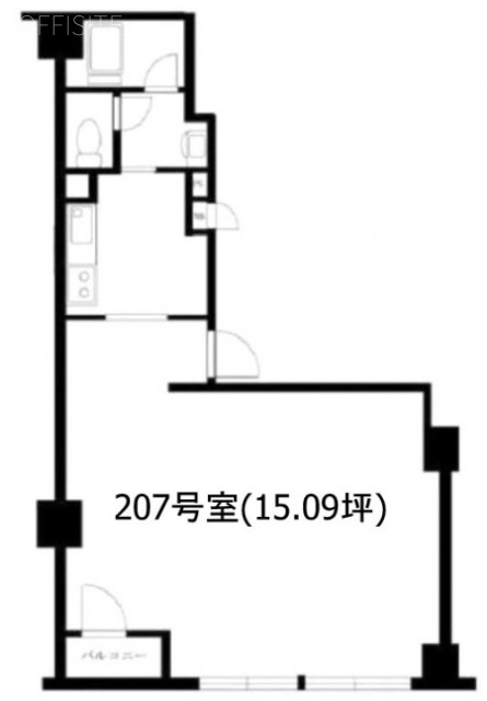 トーア新富マンション207 間取り図