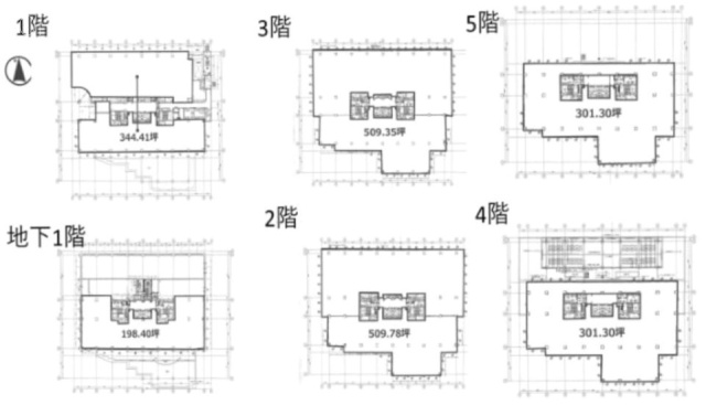 TRC羽田ビルB1F～5F 間取り図