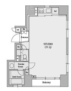 銀座パトリアタワービル1102 間取り図