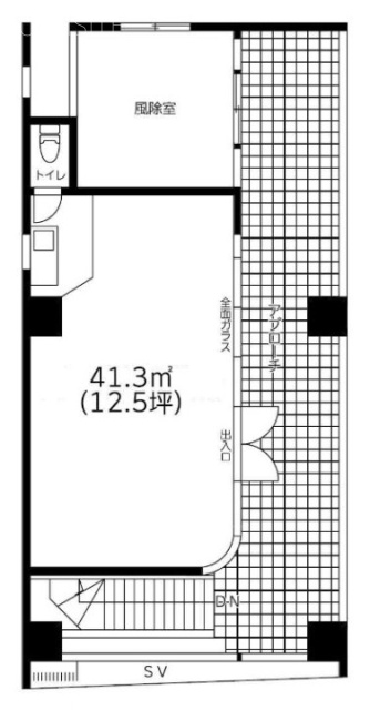 岩月日本橋ビル1F 間取り図