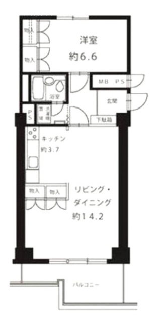 メゾンサンシャイン8F 間取り図