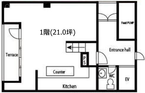 パークスクエア三田1F 間取り図