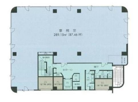 日通商事麻布ビル2F 間取り図