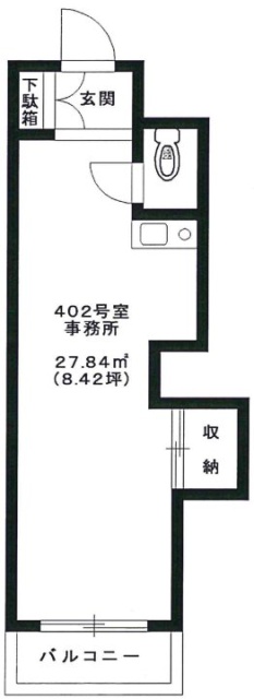 長者丸ビル402 間取り図