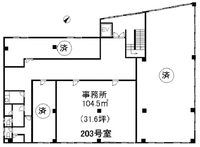 鍋横ビル203 間取り図