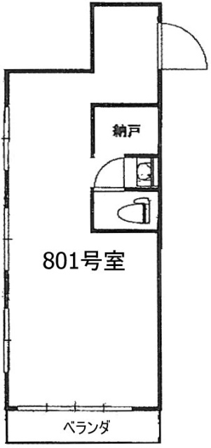 目黒第1花谷ビル801 間取り図