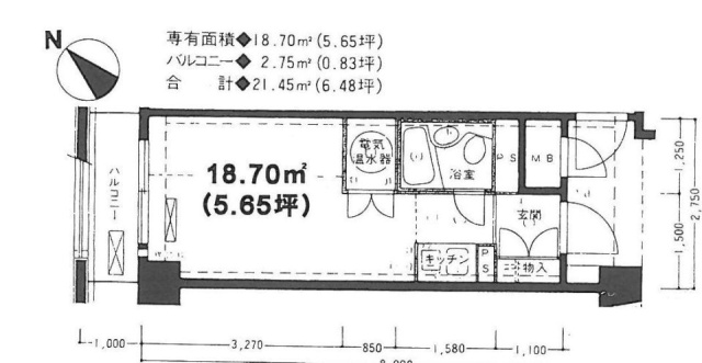 東銀座ロイアルハイツ6F 間取り図