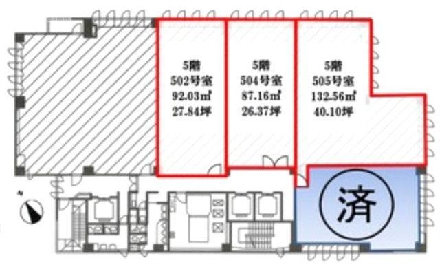 関内トーセイビルⅡ502 間取り図