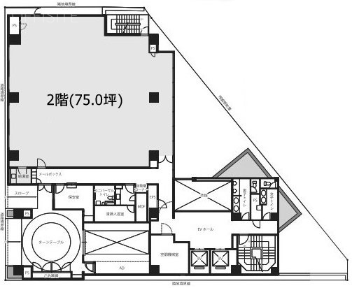 新宿御苑前アネックスビル2F 間取り図