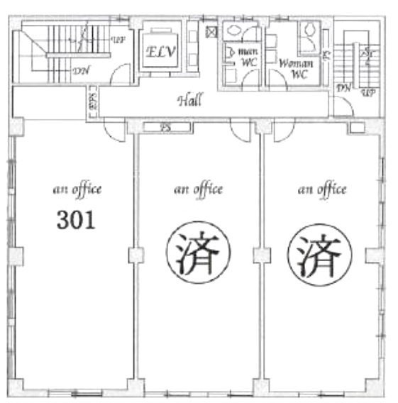 YAZAWADEUXビル301 間取り図