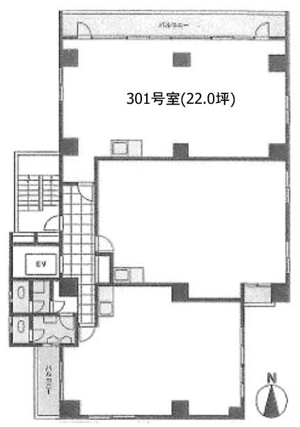 第六川田ビル301 間取り図