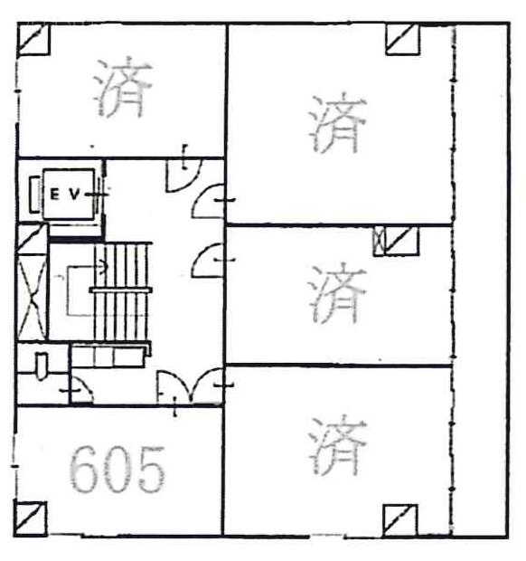 日本橋中央ビル605 間取り図