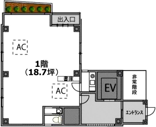 第21シンエイビル1F 間取り図