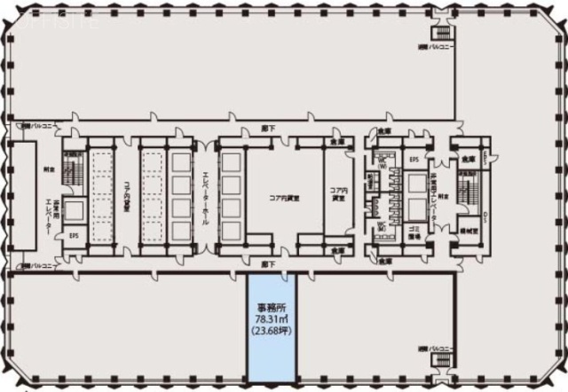 新宿センタービルS-1-2 間取り図