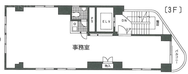 左門町パクスビル3F 間取り図