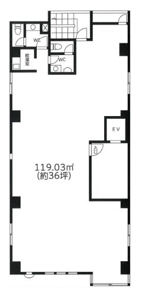 麻布エスビル4F 間取り図