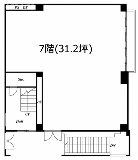 上地(かみち)ビル7F 間取り図