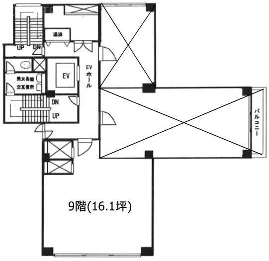 虎ノ門1ビル9F 間取り図
