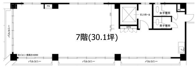 偕楽ビル新御徒町701 間取り図