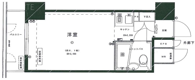 オフィスコオフィス築地(中銀ベル築地マンシオン)502 間取り図