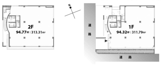 南青山内田ビル1F~2F 間取り図
