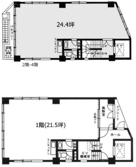 元屋ビル亀有1F～4F 間取り図